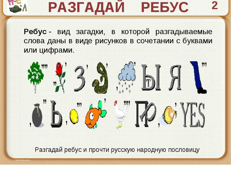 Как решать ребусы с буквами и картинками