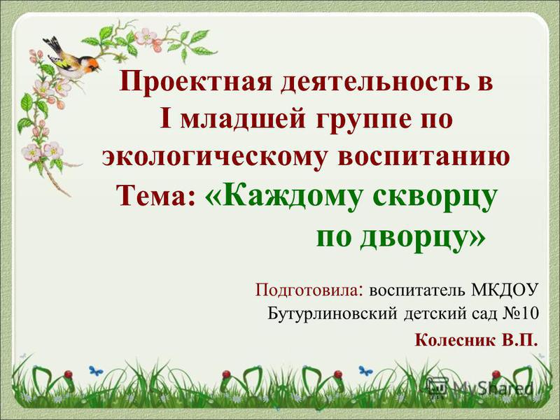 Проект по экологическому воспитанию в средней группе краткосрочный