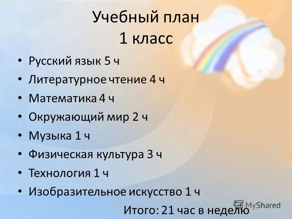 План по литературному чтению 1 класс