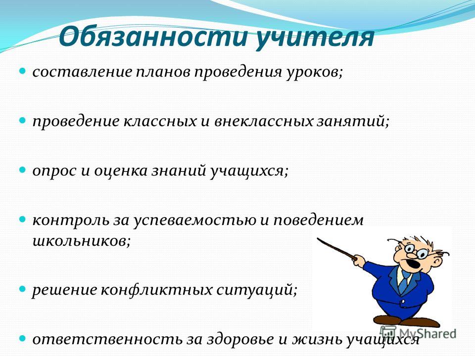 Должность педагога. Обязанности учителя. Обязанности преподавателя. Обязанности учителя в школе. Основные обязанности учителя.