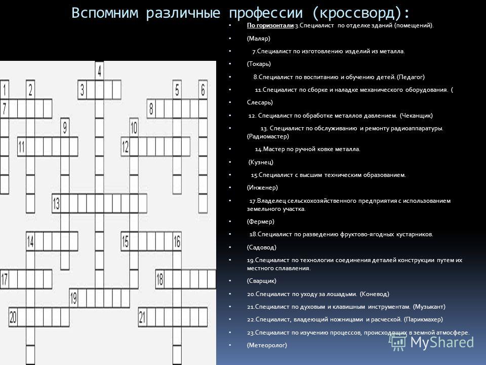 Работник зеленого креста кроссворд