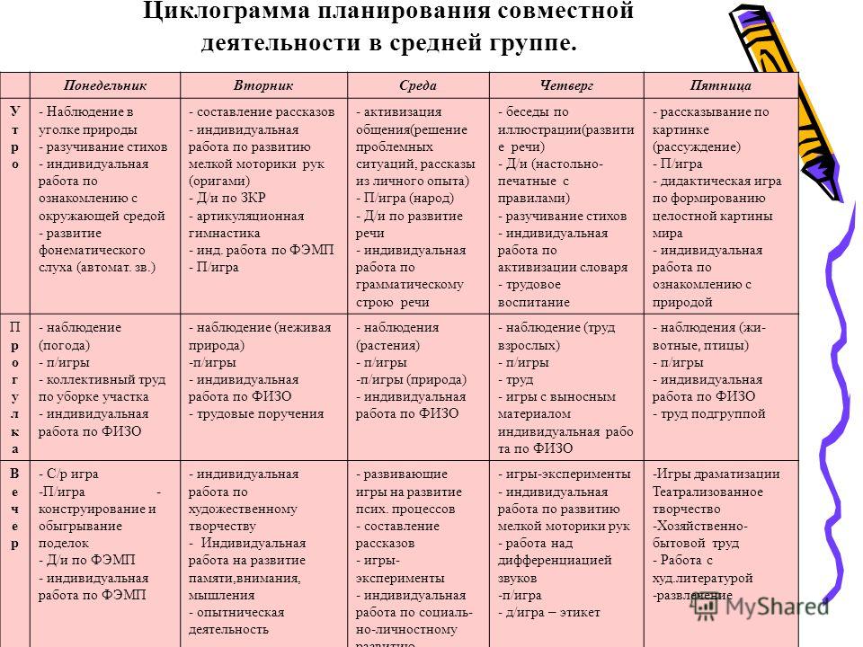 Темы в проектов в старшей группе