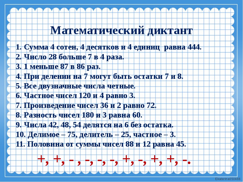 План конспект по математике