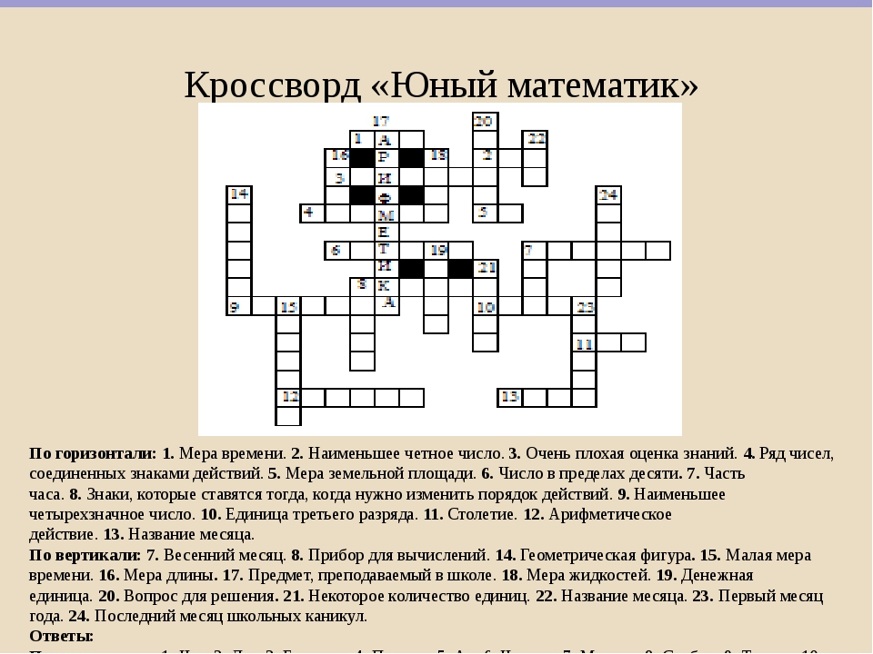 Кроссворд 5 класс 15. Кроссворд по математике. Кроссворд Юный математик. Математический кроссворд с вопросами. Сканворд по математике.