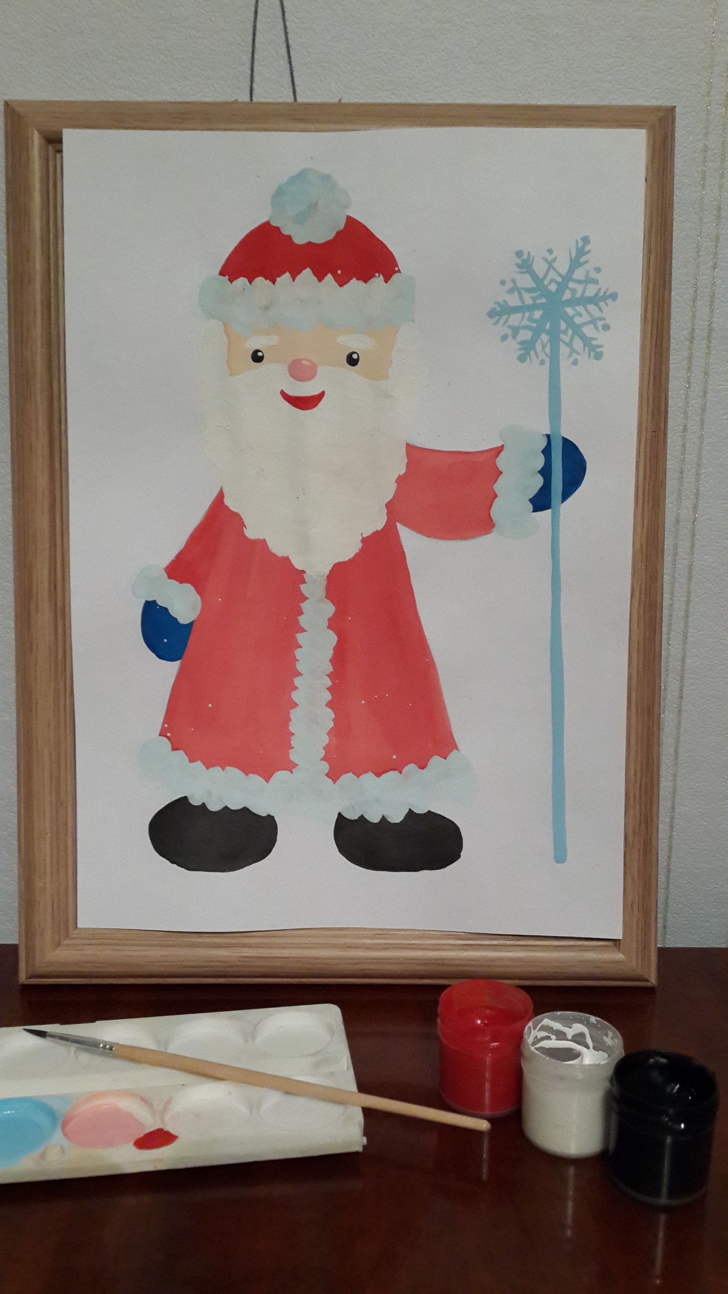 Рисование Деда Мороза для детей 5-6