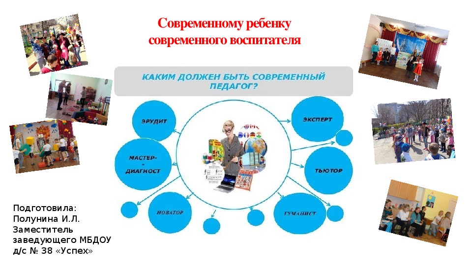 Современным детям современный педагог. Современный воспитатель.