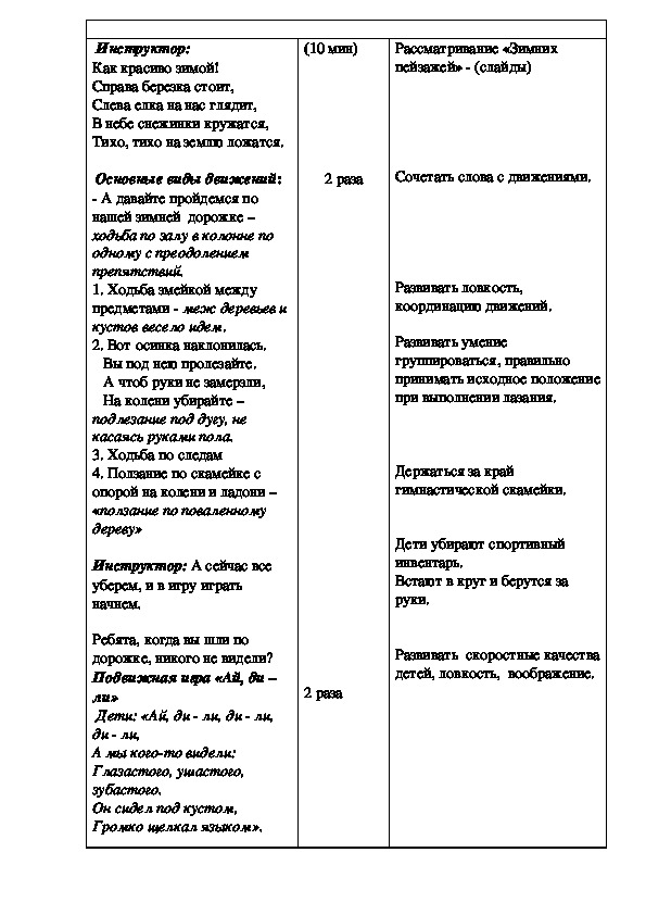 План конспект по фэмп в средней группе