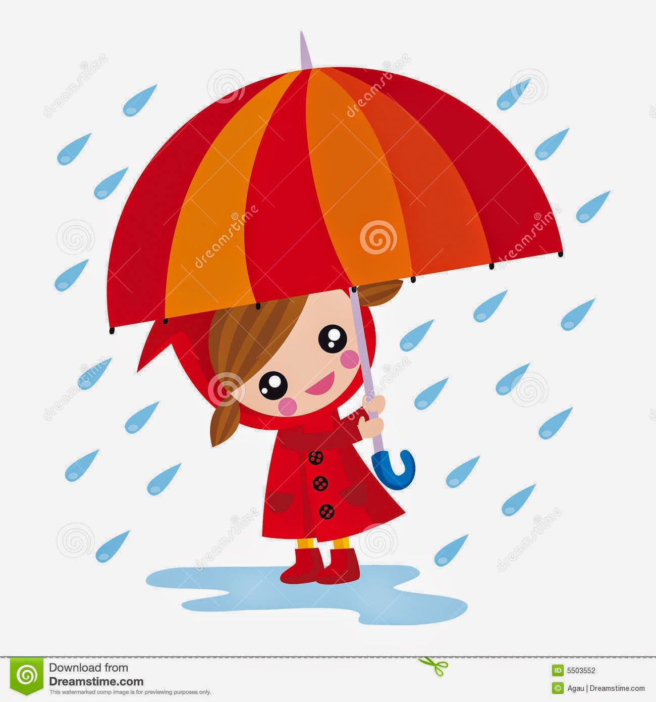 Аппликация ребенок под зонтом