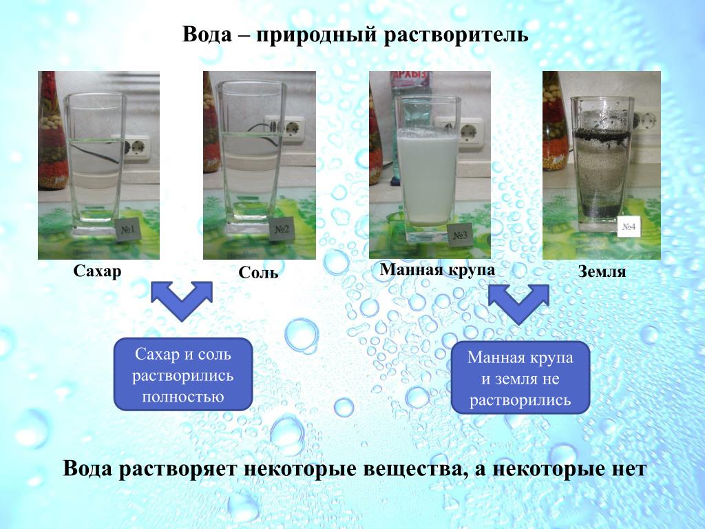 Вода универсальный растворитель проект