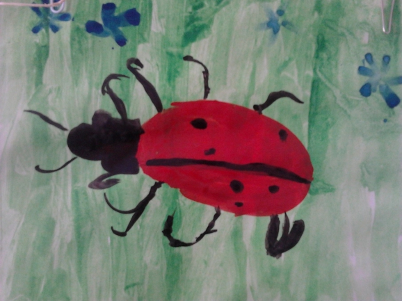 Рисуем с детьми насекомых красками