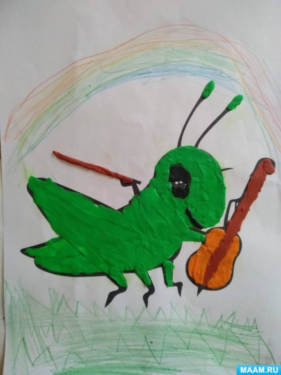 Рисуем с детьми насекомых красками