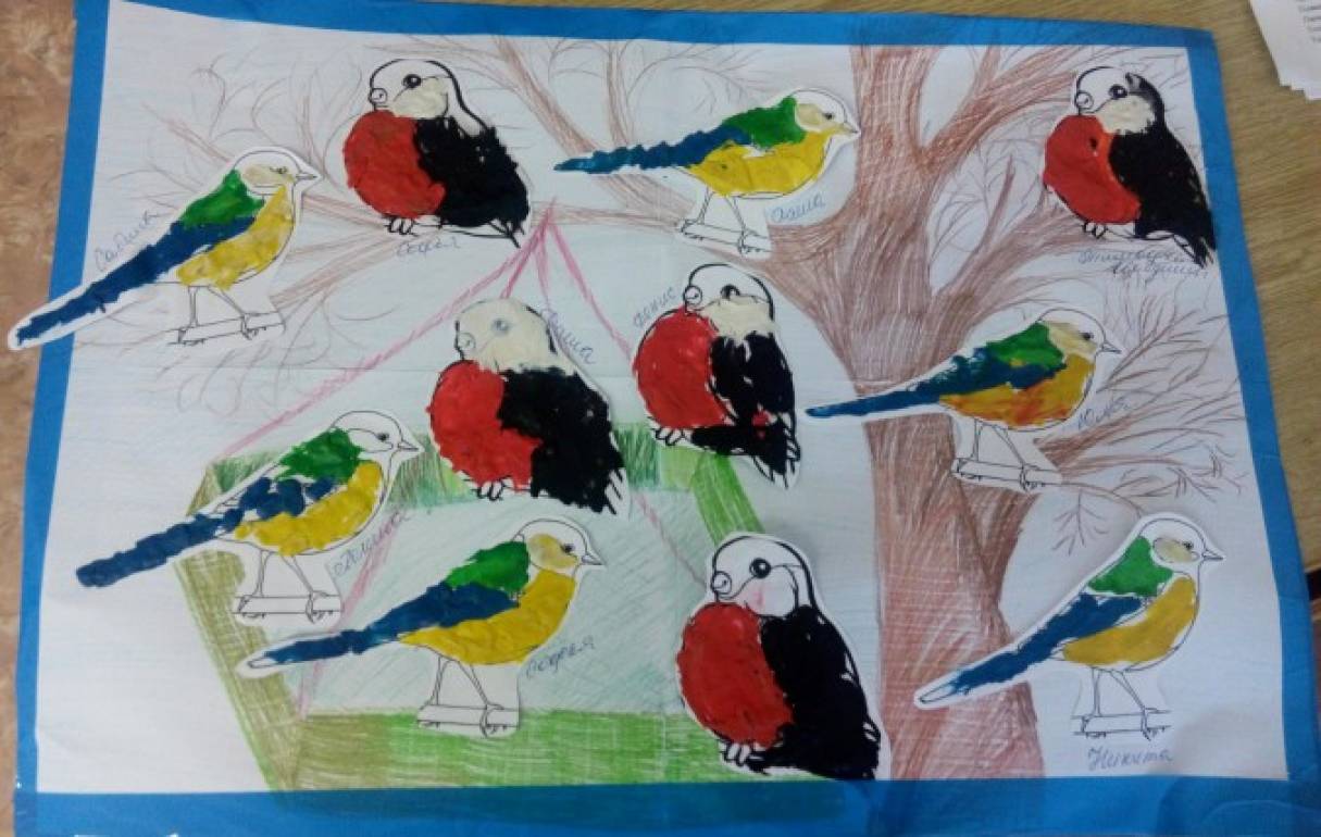 Коллективная работа день птиц. Рисование птицы в младшей группе. Рисование зимующие птицы младшая группа. Рисование зимующие птицы 2 младшая. Рисование зимующие птицы 2 младшая группа.