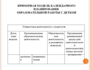 Как писать планы в детском саду