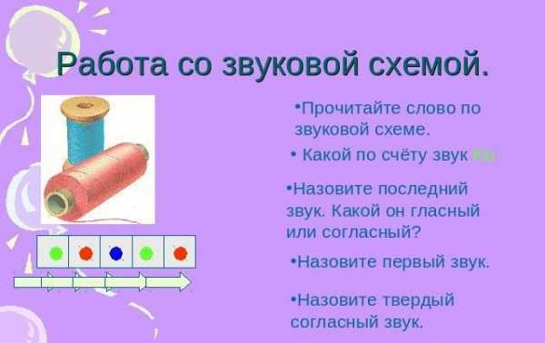 Схема слова школа 1 класс в цвете