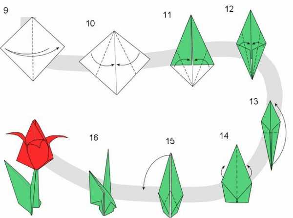 Цветок оригами из бумаги своими руками схемы поэтапно