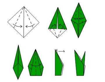 Оригами тюльпана из бумаги схема пошаговая инструкция