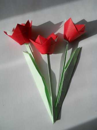 Сделать тюльпан из бумаги своими руками пошагово фото для начинающих