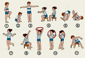 Упражнения с гантелями для детей 8 лет с картинками для начинающих